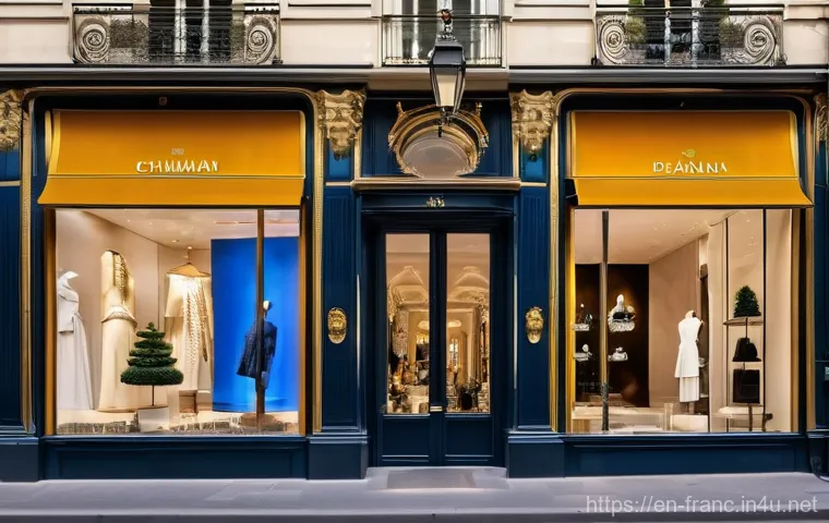 샹젤리제 거리 쇼핑 및 맛집 추천 - **Prompt:** A bustling, elegant street scene on the Champs-Élysées in Paris, focusing on luxury reta...