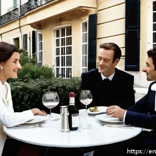 프랑스 여행 시 유의할 점 - A charming French café scene showing a diverse group of well-dressed people seated outdoors at small...